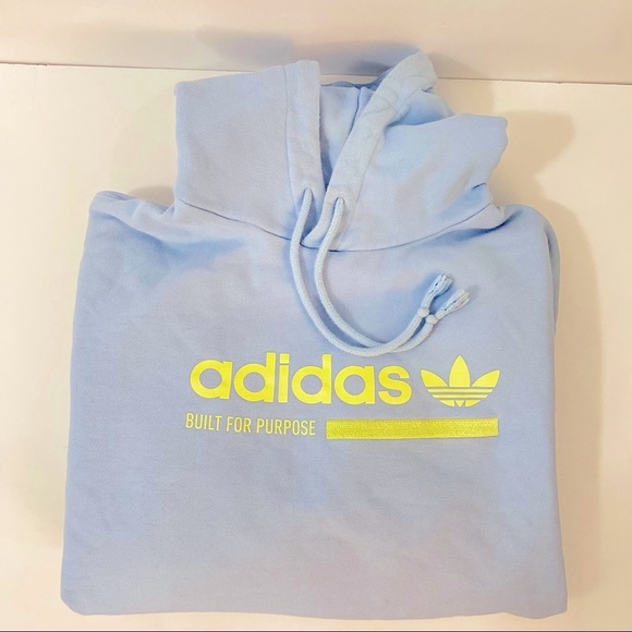 Adidas Kaval Light Blue Neon Graphic Hoodie Jacket Large Limited Rare Deadstock - Picture 4 of 11